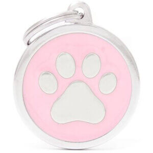 Hundetegn Classic Paw Big circle pink