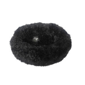 Fluffy Donut seng Sort - Small