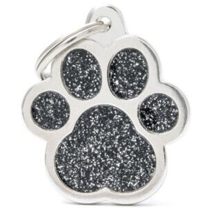 Hundetegn Shine Glitter Big paw sort