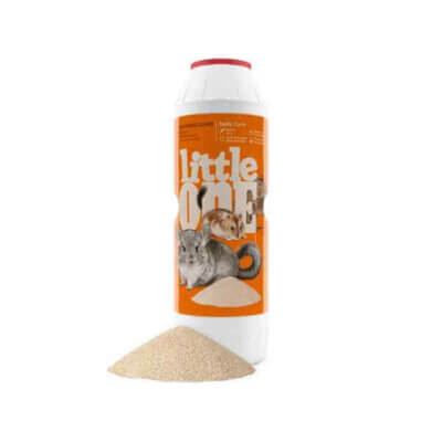 Little One Chinchilla Badesand til hygiejnisk at pleje dit kæledyrs pels på.