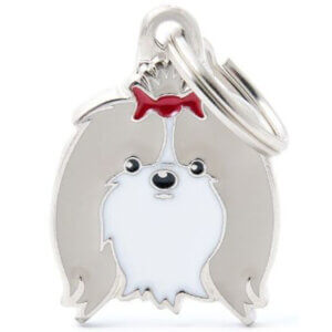 Hundetegn Friends Shih Tzu lys med sløjfe