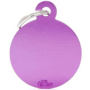 Hundetegn Basic Aluminium Big circle lilla