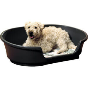 Plastik hundeseng Cosy str. 45 55x29x19cm -Sort