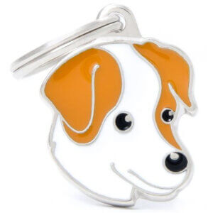 Hundetegn Friends Jack Russel brun og hvid