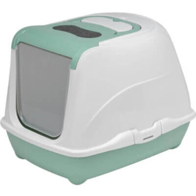 Moderna-Kattebakke-med-filter-og-låge-Soft-Green