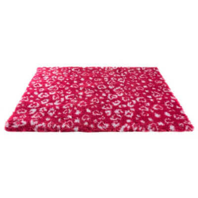 Vet-bed-Tæppe-75x100cm-Leopard-Rød