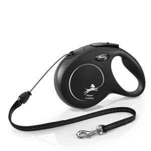 Flexi New Classic Snor Sort M - 8 m