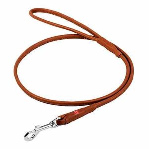 WauDog Soft Rundsyet læder hundesnor Brun 122x0,6cm